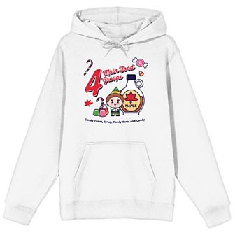 Men's Four Main Food Groups Elf Hoodie
