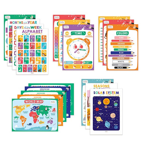 Magic Scholars Educational Posters, 19 Bundle Pack, Classroom Decor for ...