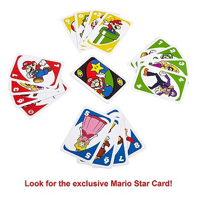 Mattel UNO Super Mario Card Game Animated Character Deck