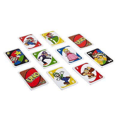 Mattel UNO Super Mario Card Game Animated Character Deck