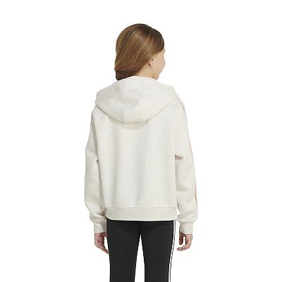 Girls 7-16 adidas 3-Stripe Fleece Hoodie in Regular Plus Size