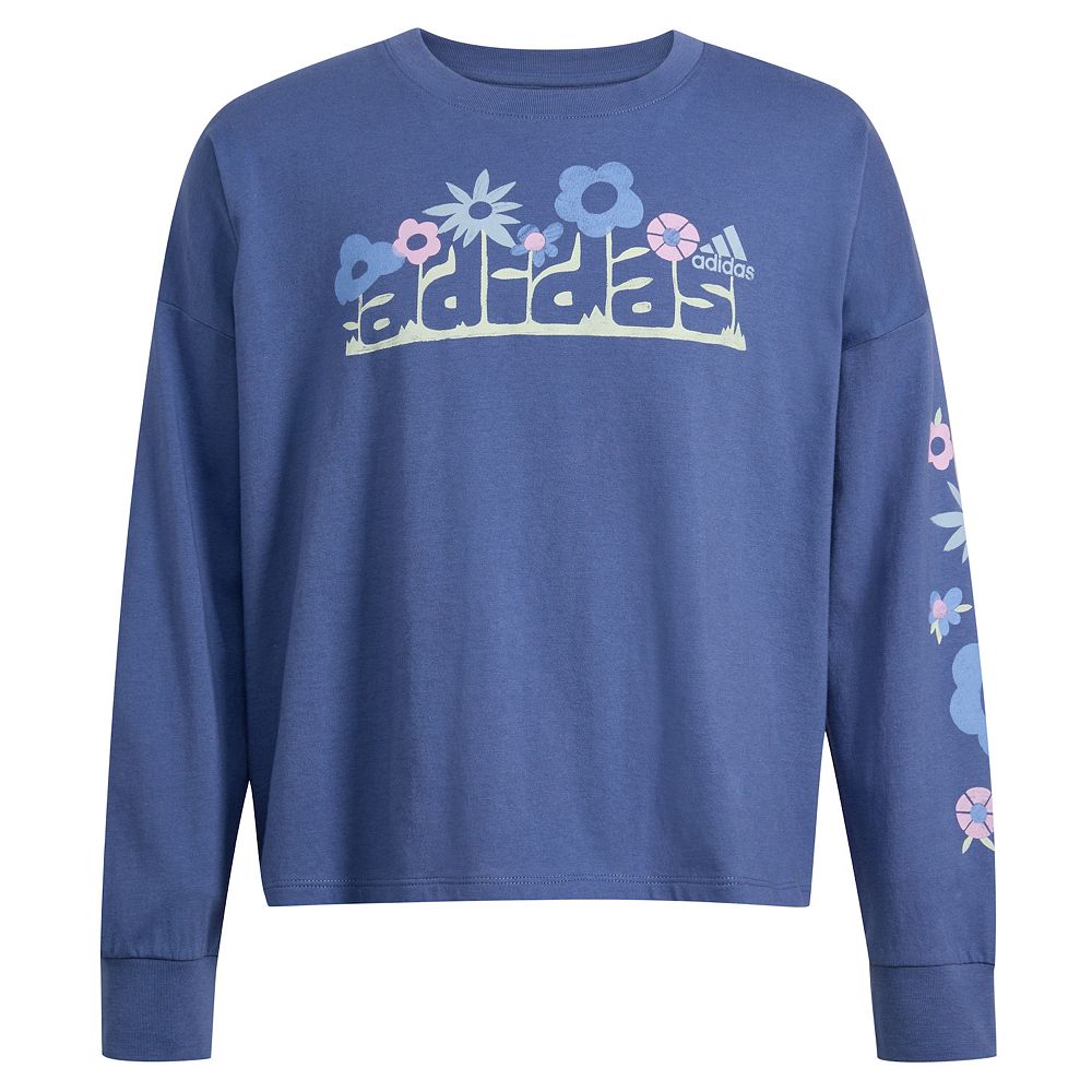 adidas Girls Club Tee - Crew Navy/White