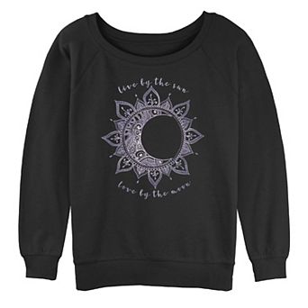 Juniors' Live By The Sun Love By The Moon Graphic Pullover