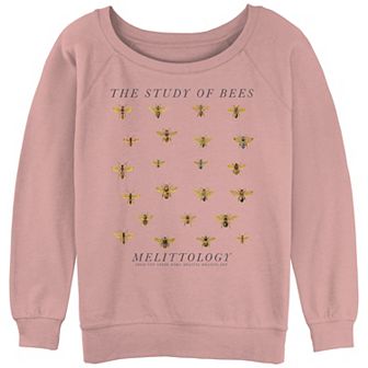 Juniors' Trendy Melittology The Study Of Bees Oversized Graphic Sweatshirt