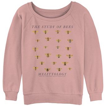 Juniors' Trendy Melittology The Study Of Bees Oversized Graphic Sweatshirt