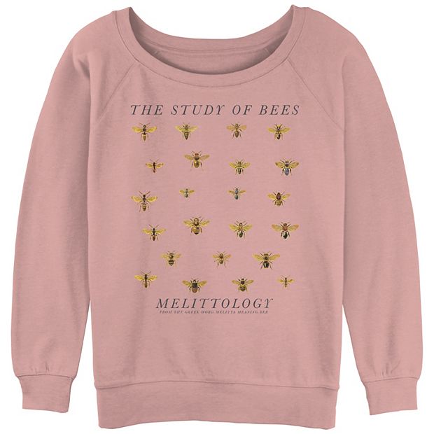 Juniors' Trendy Melittology The Study Of Bees Oversized Graphic