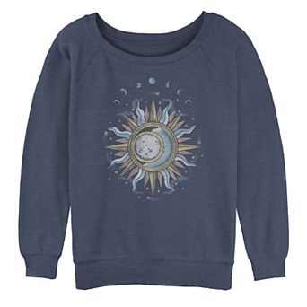 Juniors' Trendy Sun & Moon Mystic Oversized Graphic Sweatshirt
