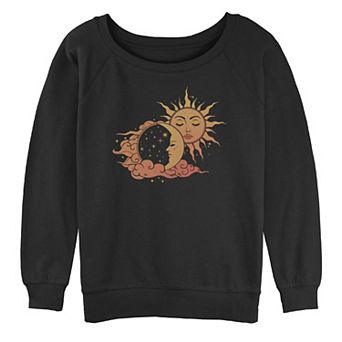 Juniors' Trendy Sun Moon Eclipse Love Oversized Graphic Sweatshirt