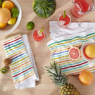 Fiesta Tropical Stripe Kitchen Towel 2-pk.