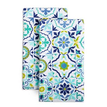 Fiesta Worn Tiles Kitchen Towel 2 pk