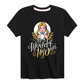 Disney's Alice In Wonderland Boys 8-20 Own World Graphic Tee