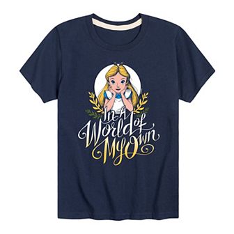 Disney's Alice In Wonderland Boys 8-20 Own World Graphic Tee