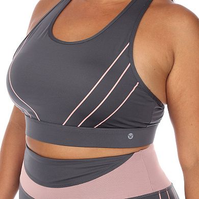 Plus Size Cut Out Back Mesh Sports Bra