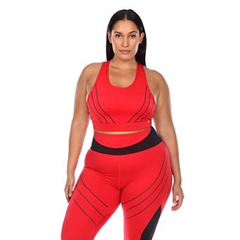 Plus Size Cut Out Back Mesh Sports Bra