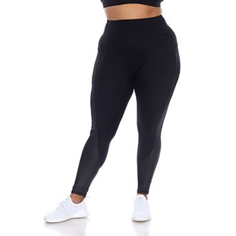 Plus Size High-Waist Mesh Fitness Leggings
