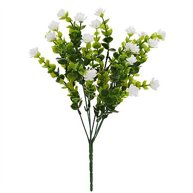 Artificial Flowers for Outdoors, Fake White Bouquets for Decoration ...