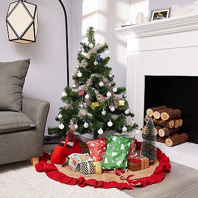 48 Pcs Mini Christmas Ball Ornaments, Silver Hanging Tree Décor for Holiday 1.5”