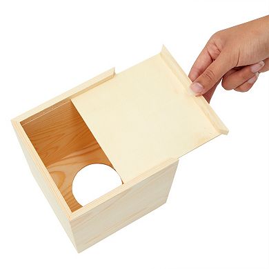 Unfinished Wood Tissue Box Cover for Arts and Crafts, Home Decor (5 x 5.5 In, 2 Pack)
