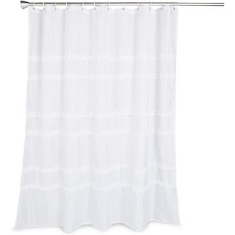 Farmhouse Shower Curtain Set with 12 Hooks, Rustic Bathroom Decor (72 x 72 in