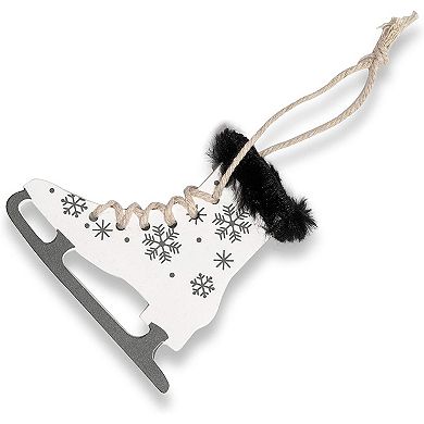 2 Pcs Christmas Tree Ornaments, Ice Skate Hanging Home Party Decorations 4.9x4"