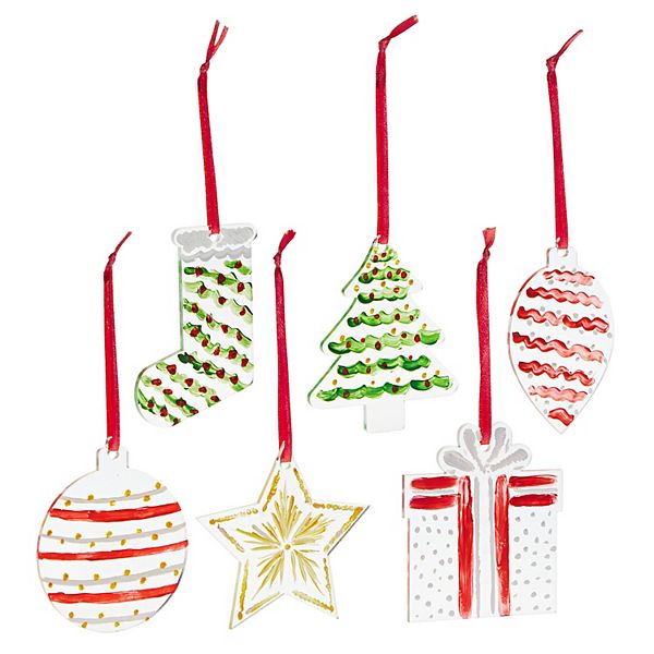 24 Pack Clear Acrylic Christmas Ornaments, 3