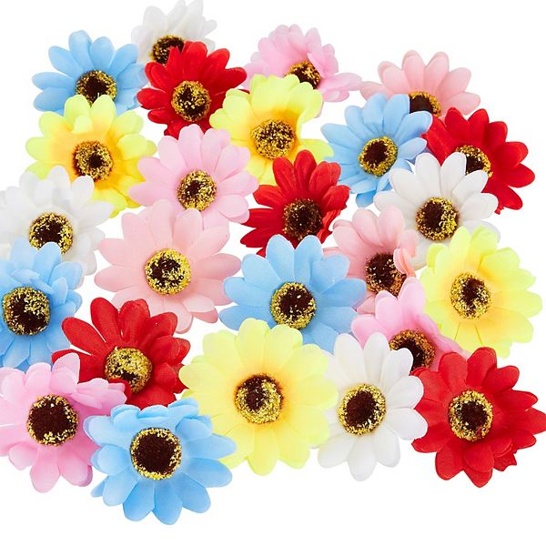 Juvale Artificial Flower Heads 60Pack Fake Daisy Flowers Wedding