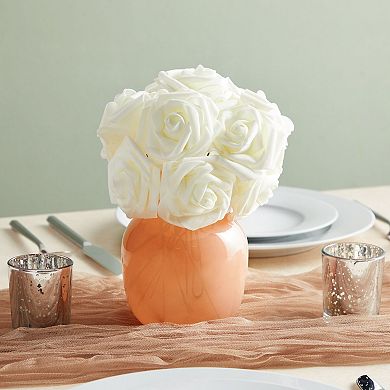 3-inch Artificial Rose Flowers Heads With Stems (60 Pack), Cream