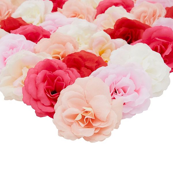 60pack Of Silk Flowers, 3 Inch Fake Carnations For Decorations, 6 Colors
