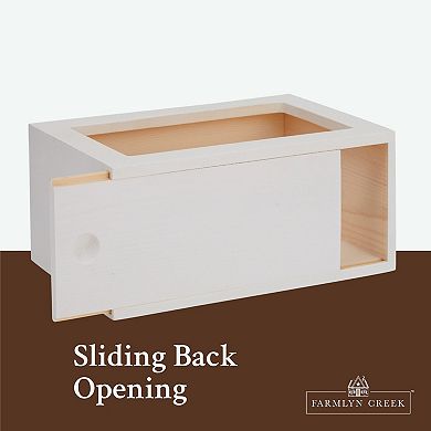 Dryer Sheet Container for 120 Sheets, Farmhouse Laundry Room Décor (White, 8x5x3 In)