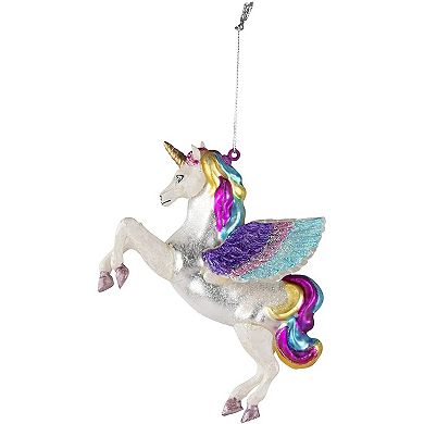 2 Pack Rainbow Unicorn Christmas Ornament, Xmas Tree Party Home Decor 5x4.5x2"
