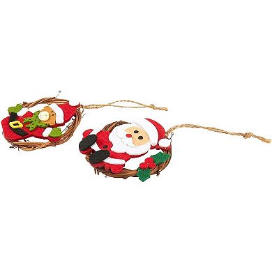 12 Pack Christmas Hanging Ornament Santa Claus Snowman Tree Decor For Home Party