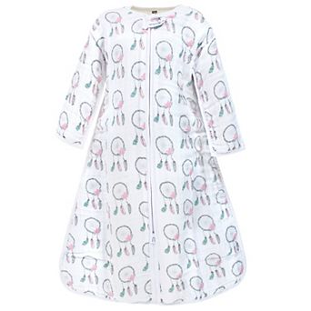 Hudson Baby Infant Girl Long Sleeve Muslin Sleeping Bag, Wearable Blanket, Sleep Sack, Dream Catcher