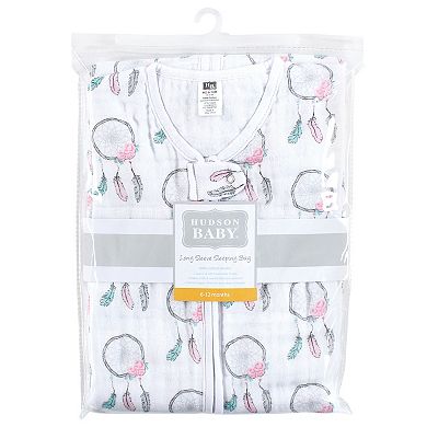 Hudson Baby Boys' Wearable Muslin And Jersey Cotton Sleeping Bag, 2