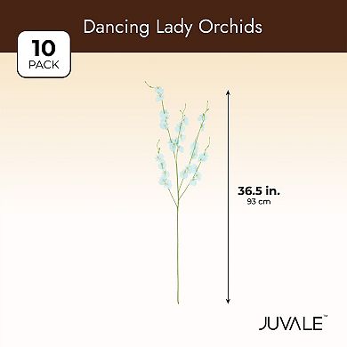 10 Pack Silk Dancing Lady Orchids, 36.5