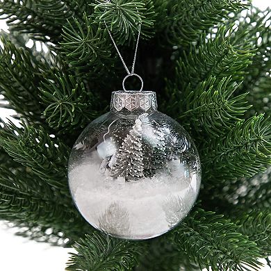 Clear Fillable Christmas Ornaments, Arts and Crafts Supplies (3.1 in, 32 Pack)