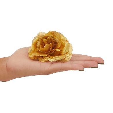 Bright Creations Rose Flower Heads, Artificial Flower (3 in, Gold, 50-Pack)