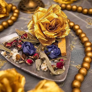 Bright Creations Rose Flower Heads, Artificial Flower (3 in, Gold, 50-Pack)