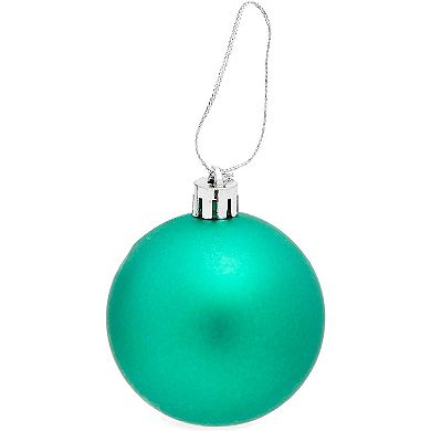 Mini Shatterproof Glitter Christmas Tree Ball Ornaments (Forest Green, 2.3 in, 36 Pack)