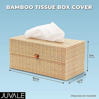 JuvaleTissue Box Cover for Home and Bathroom Decor (10.5 x 5.5 x 5 Inches)