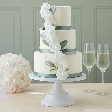 200 Pack White Artificial Flower Heads, 2 Inch Stemless Fake Foam Roses