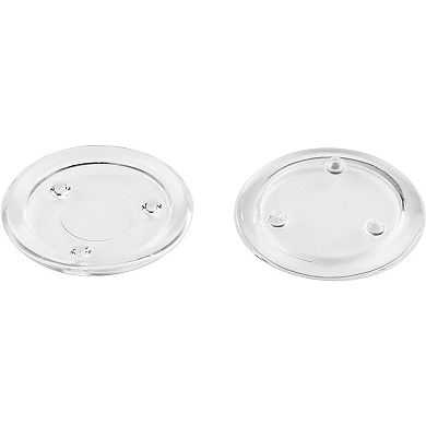 12-Pack Round Glass Pillar Candle Holders Wedding, Spa, Home, Party, Clear, 4"