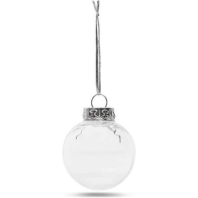 36 Pack Mini Clear Fillable Christmas Ornaments for Crafts, Holiday Decor, 2 In