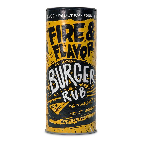 Fire and Flavor All Natural Burger Rub, 9oz