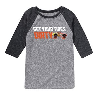 Disney / Pixar's Cars Boys 8-20 Get Your Tires Dirty Raglan Graphic Tee