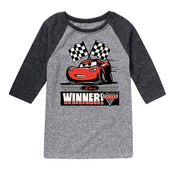 Disney / Pixar's Cars Boys 8-20 Lightning Winner Raglan Graphic Tee