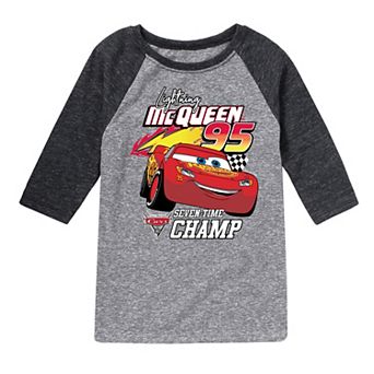 Disney / Pixar's Cars Boys 8-20 Lightning Seven Champ Raglan Graphic Tee