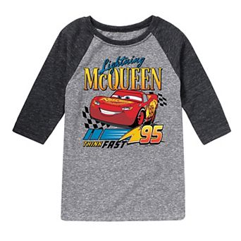 Disney / Pixar's Cars Boys 8-20 Lighting Think Fast Raglan Graphic Tee