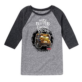 Disney / Pixar's Cars Boys 8-20 Miss Fritters School Raglan Graphic Tee