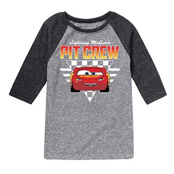 Disney / Pixar's Cars Boys 8-20 Lightning Pit Crew Raglan Graphic Tee