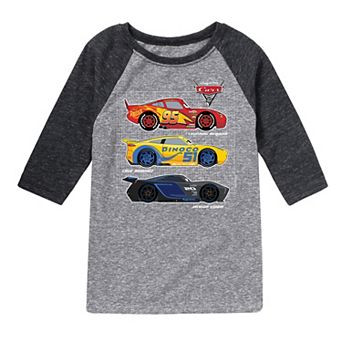 Disney / Pixar's Cars Boys 8-20 Side Profiles Raglan Graphic Tee